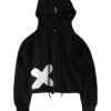 Hoodie donna crop X