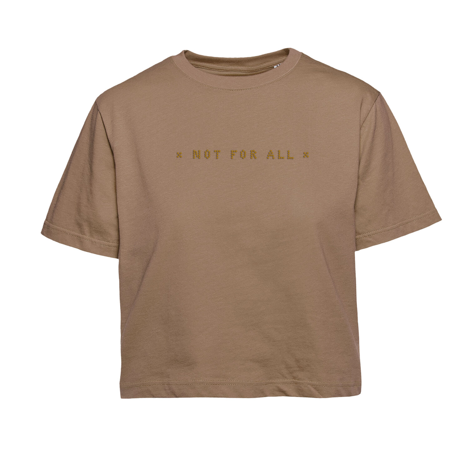 Crop T-shirt NOT FOR ALL (strass)