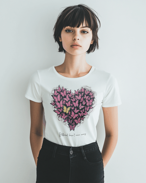T-shirt donna DIFFERENT BUTTERFLY - immagine 2