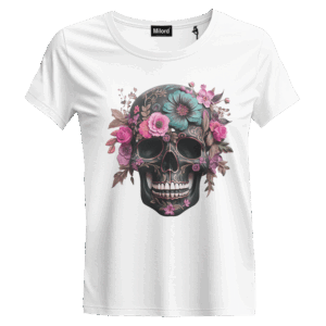 T-shirt donna FLOWER SKULL