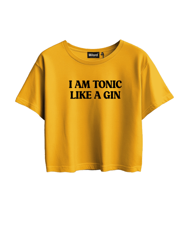 T-shirt crop TONIC LIKE A GIN