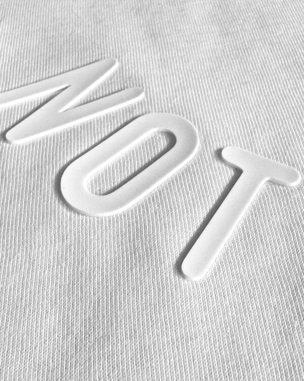 T-shirt NFA SMILE logo 3D (white) - immagine 2