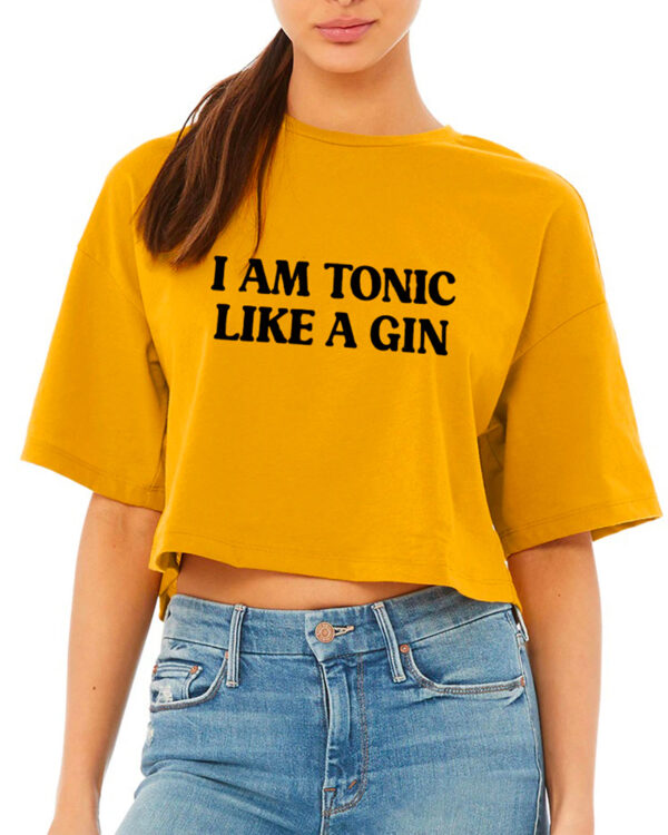 T-shirt crop TONIC LIKE A GIN - immagine 2