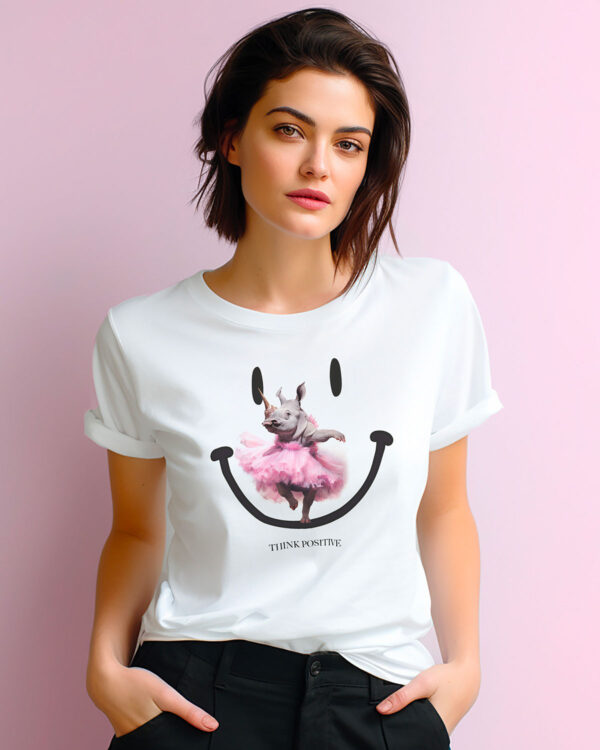 T-shirt donna THINK POSITIVE - immagine 2