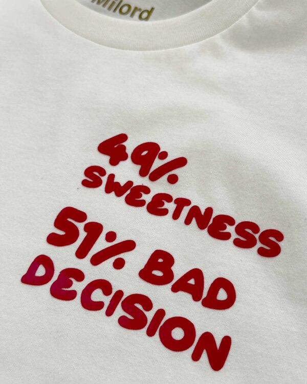 T-shirt crop BAD DECISION - immagine 2