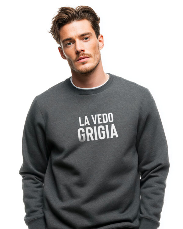 Felpa LA VEDO GRIGIA - immagine 3