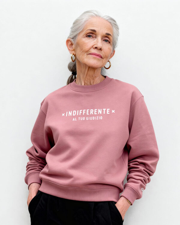 Felpa INDIFFERENTE (rosa cipria)