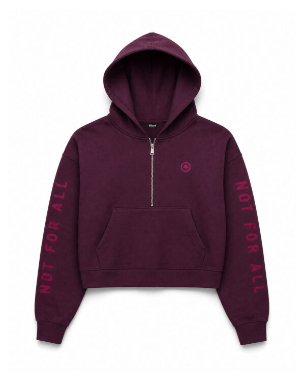 Hoodie con zip (burgundy)