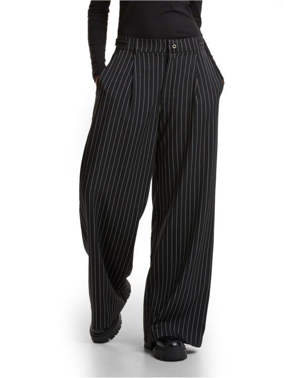 Pantaloni Pinstripe Wide Leg