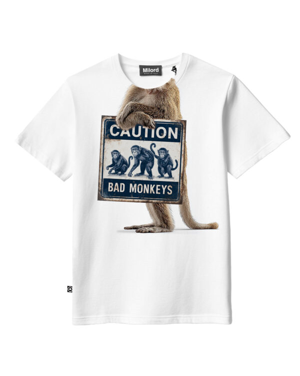 T-shirt CAUTION BAD MONKEYS