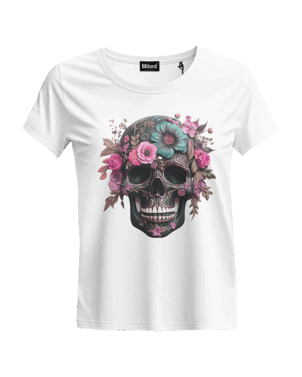 T-shirt FLOWER SKULL (slim)